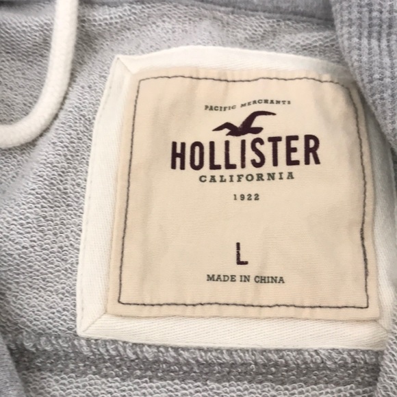 Hollister gray zip up hoodie - Picture 7 of 8